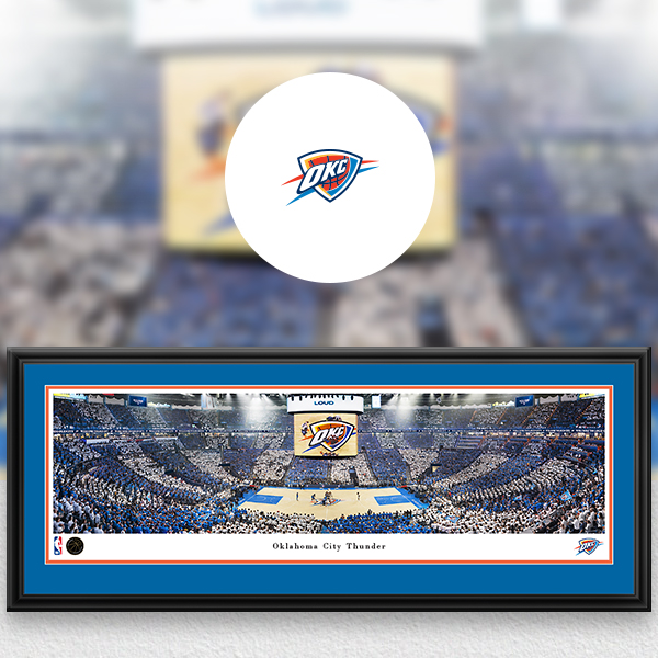 Oklahoma City Thunder Panoramic Posters and Fan Cave Decor