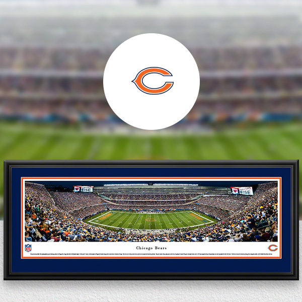 Chicago Bears Panoramic Posters and Fan Cave Decor