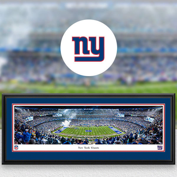 New York Giants Panoramic Posters and Fan Cave Decor