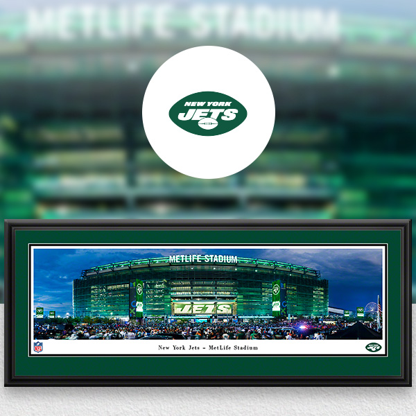 New York Jets at MetLife Stadium Exterior Panoramic Poster