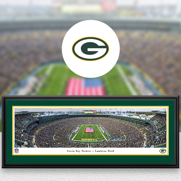 Green Bay Packers Panoramic Posters and Fan Cave Decor