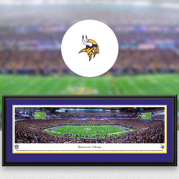 Minnesota Vikings Panoramic Posters and Fan Cave Decor