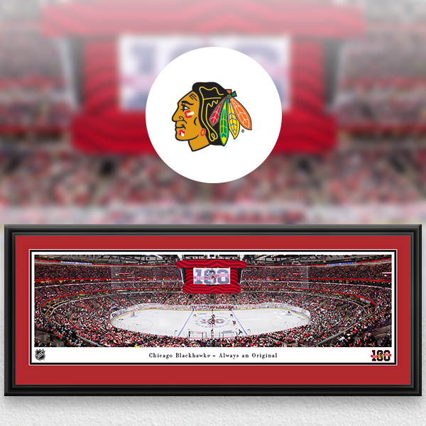 NHL Chicago Blackhawks Panoramic Posters and Fan Cave Decor