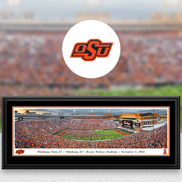 Oklahoma State Cowboys Panoramic Posters and Fan Cave Decor