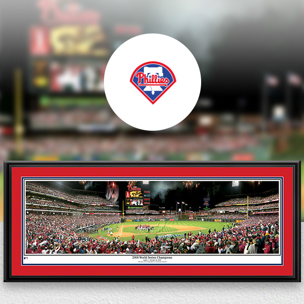 Philadelphia Phillies MLB Baseball Framed Panoramic Fan Cave Decor