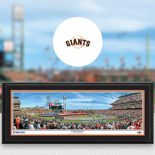 San Francisco Giants MLB Baseball Framed Panoramic Fan Cave Decor