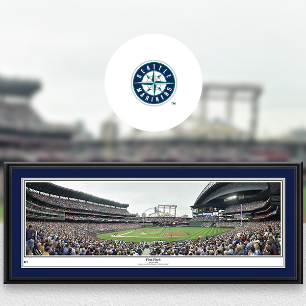 SEattle Mariners MLB Baseball Framed Panoramic Fan Cave Decor