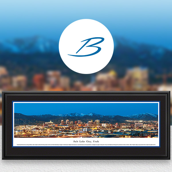 Salt Lake City, UT City Skyline Panoramic Wall Art