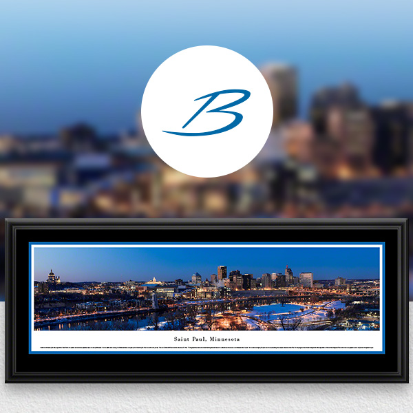 Saint Paul, MN City Skyline Panoramic Wall Art