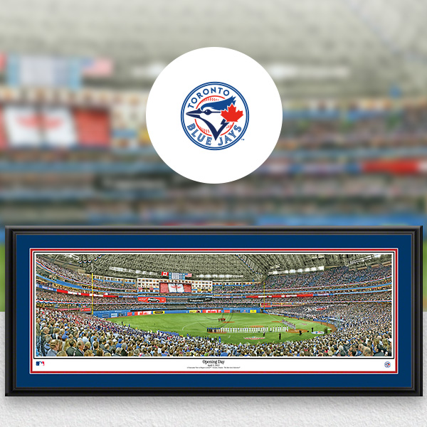 Toronto Blue Jays MLB Baseball Framed Panoramic Fan Cave Decor