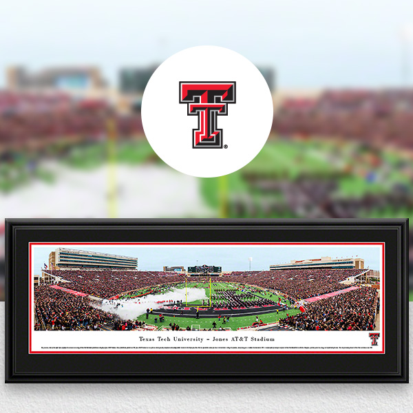 Texas Tech Red Raiders Panoramic Posters and Fan Cave Decor