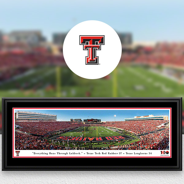 Texas Tech Red Raiders Panoramic Posters and Fan Cave Decor