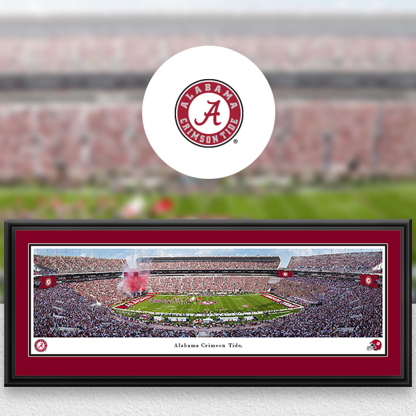 Alabama Crimson Tide Panoramic Posters and Fan Cave Decor