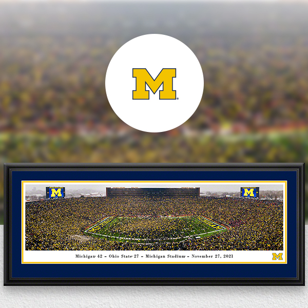 Michigan Wolverines Panoramic Posters and Fan Cave Decor