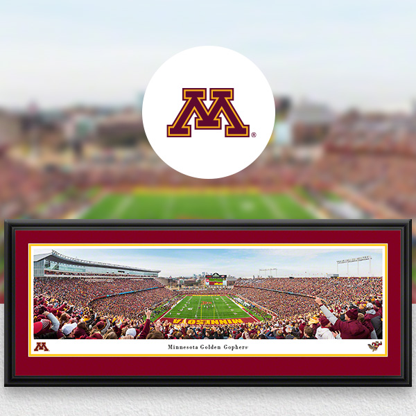 Minnesota Golden Gophers Panoramic Posters and Fan Cave Decor