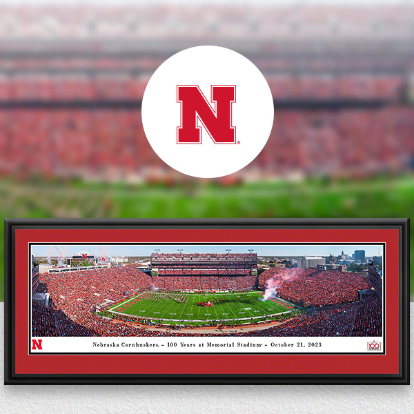 Nebraska Huskers Panoramic Posters and Fan Cave Decor