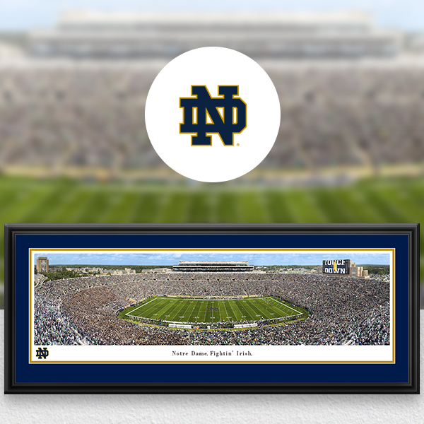 Notre Dame Fighting Irish Panoramic Posters and Fan Cave Decor