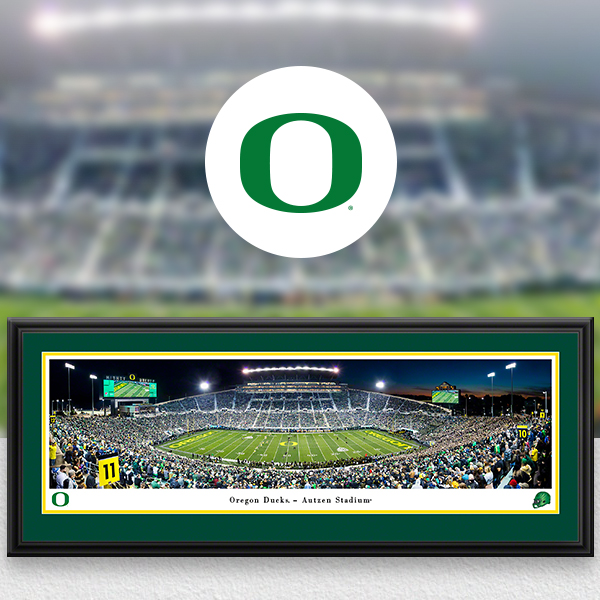 Oregon Ducks Panoramic Posters and Fan Cave Decor