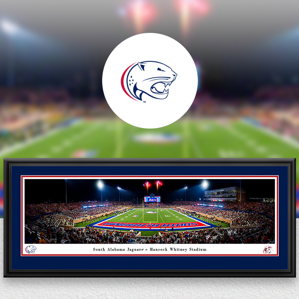 South Alabama Jaguars Panoramic Posters and Fan Cave Decor