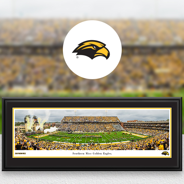 Southern Miss Golden Eagles Panoramic Posters and Fan Cave Decor
