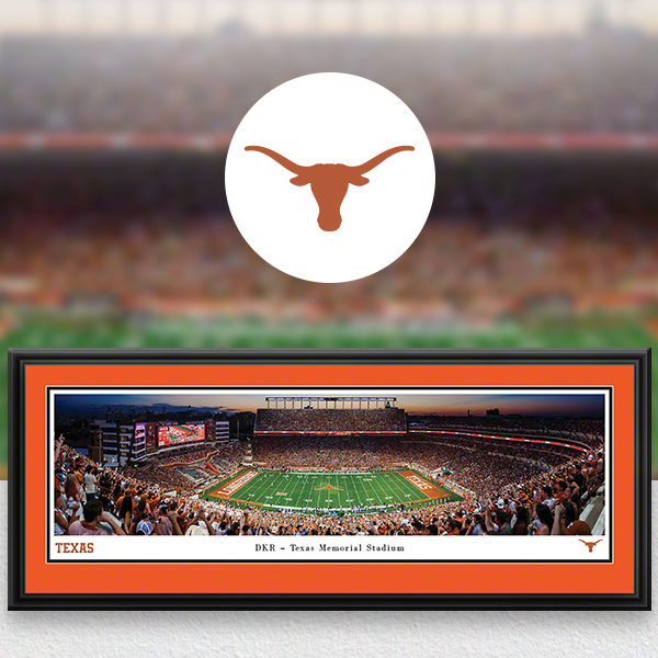 Texas Longhorns Panoramic Posters and Fan Cave Decor