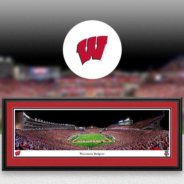 Wisconsin Badgers Panoramic Posters and Fan Cave Decor