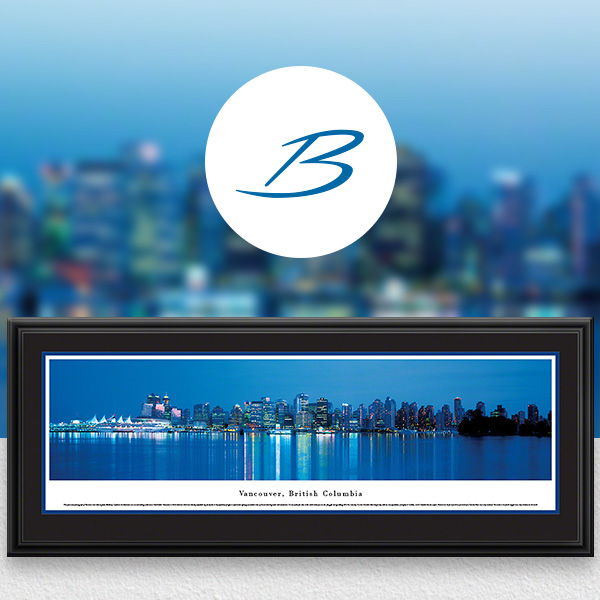 Vancouver, BC City Skyline Panoramic Wall Art