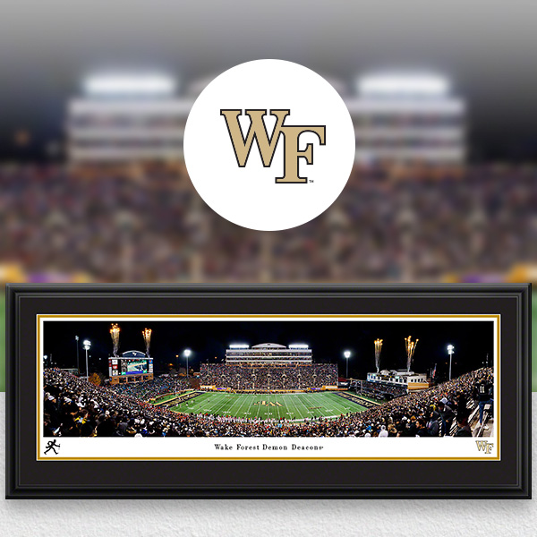 Wake Forest Demon Deacons Panoramic Posters and Fan Cave Decor