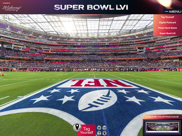 2022 Super Bowl LVI Kickoff Panoramic Poster - Los Angeles Rams vs.  Cincinnati Bengals