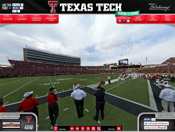 texas tech football stadium panoramic