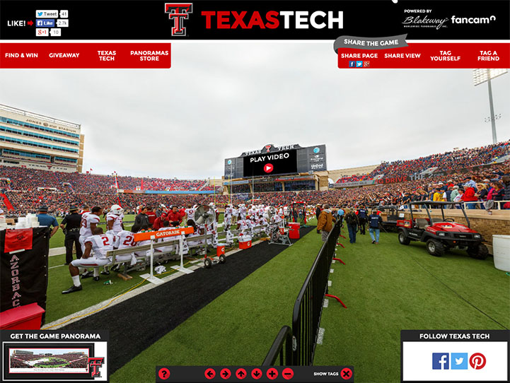 texas tech football stadium panoramic