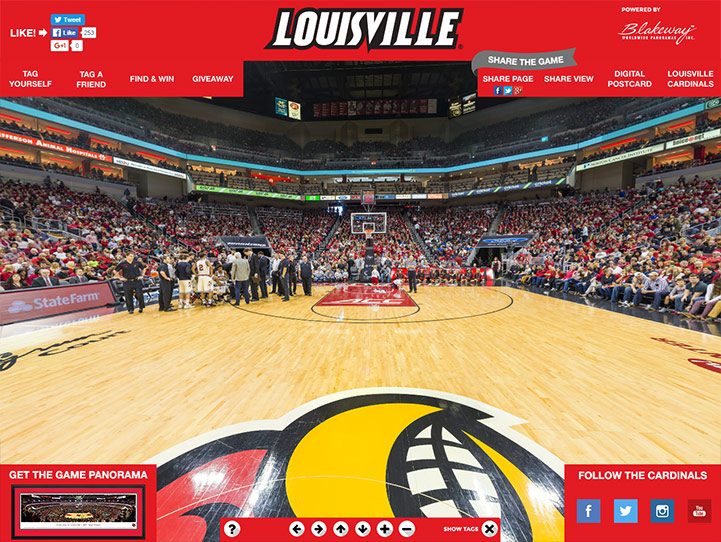 Louisville Football at Papa John's Cardinal Stadium - Blakeway Panoramas  NCAA College Print with Deluxe Frame and Double Mat 