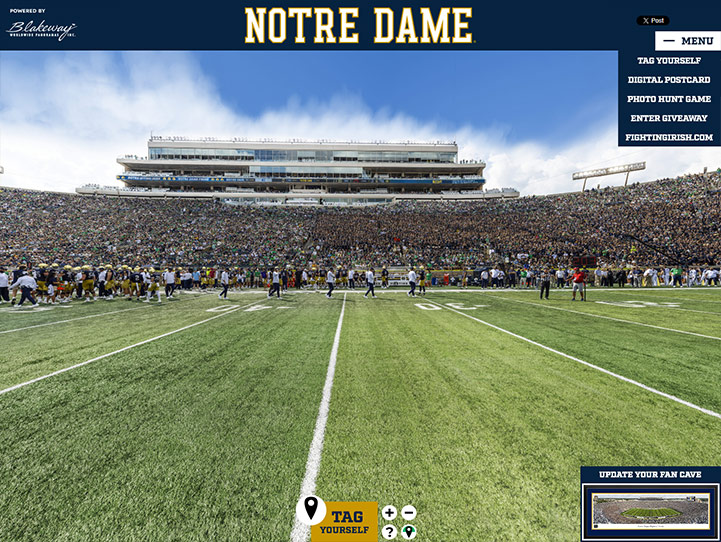 Notre Dame Fighting Irish Football 360 Gigapixel Fan Photo