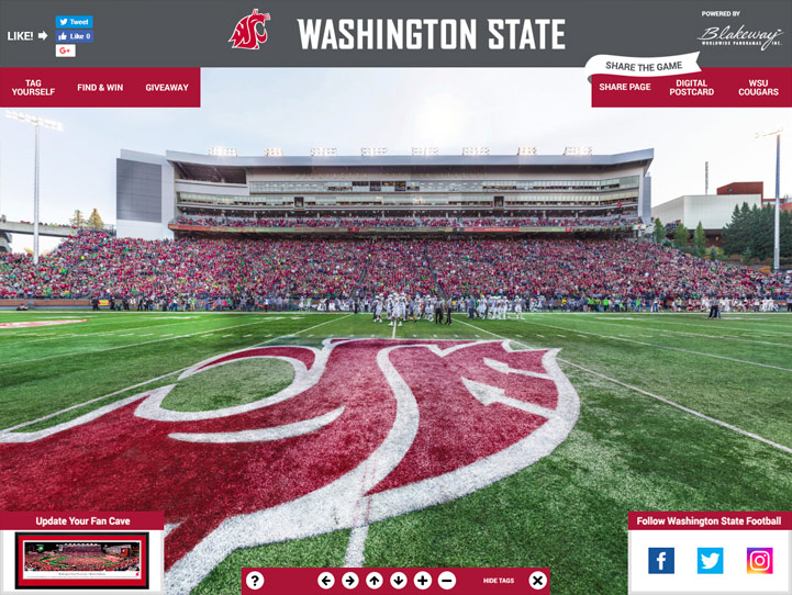 Washington State Cougars 360 Gigapixel Fan Photo