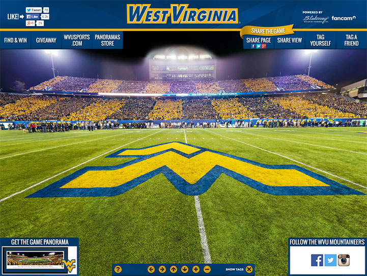 WVU Mountaineers Gigapixel Fan Photo