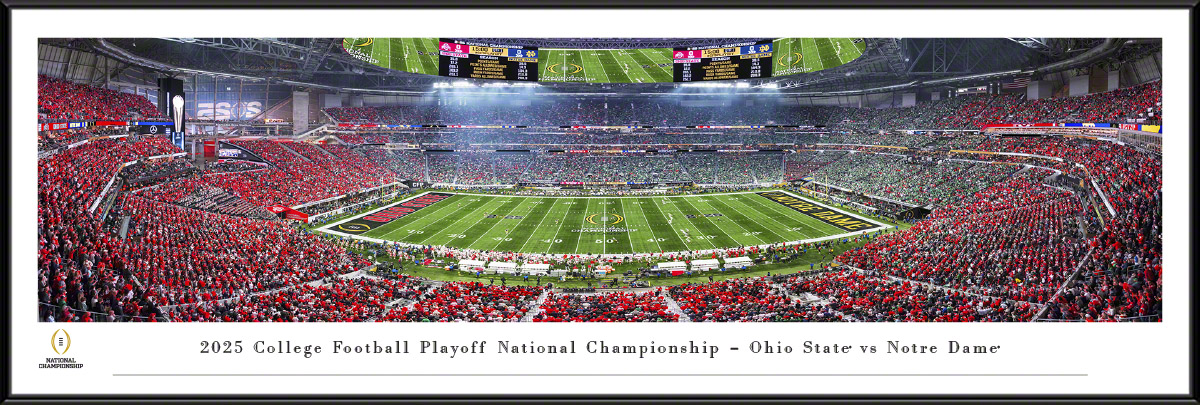 2025 CFP National Championship Game Kickoff - Ohio State Buckeyes Panoramic Fan Cave Wall Decor