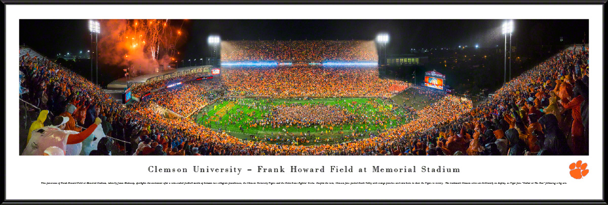 Clemson Tigers - Memorial Stadium Football Panoramic Fan Cave Wall Decor