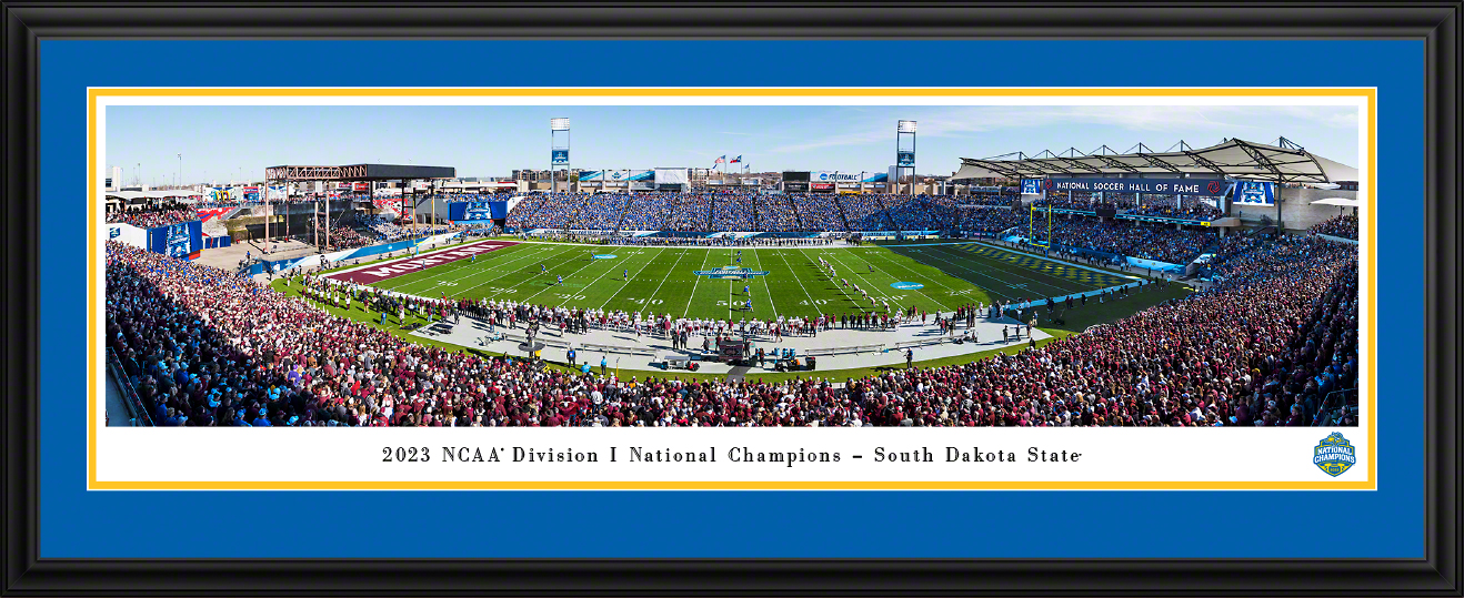 2024 NCAA Division I Football Championship Victory - South Dakota State Jackrabbits Panoramic Fan Cave Wall Decor