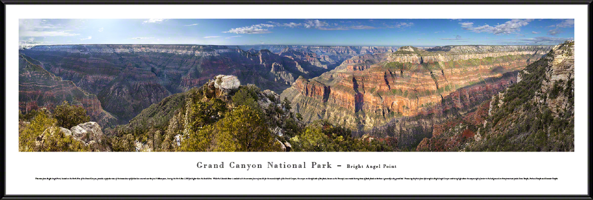Grand Canyon National Park - Bright Angel Point Panoramic Wall Decor