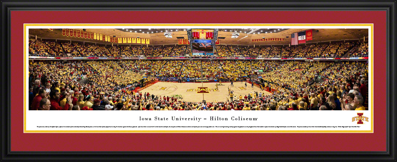 Iowa State Cyclones - Hilton Coliseum Panoramic Fan Cave Wall Decor