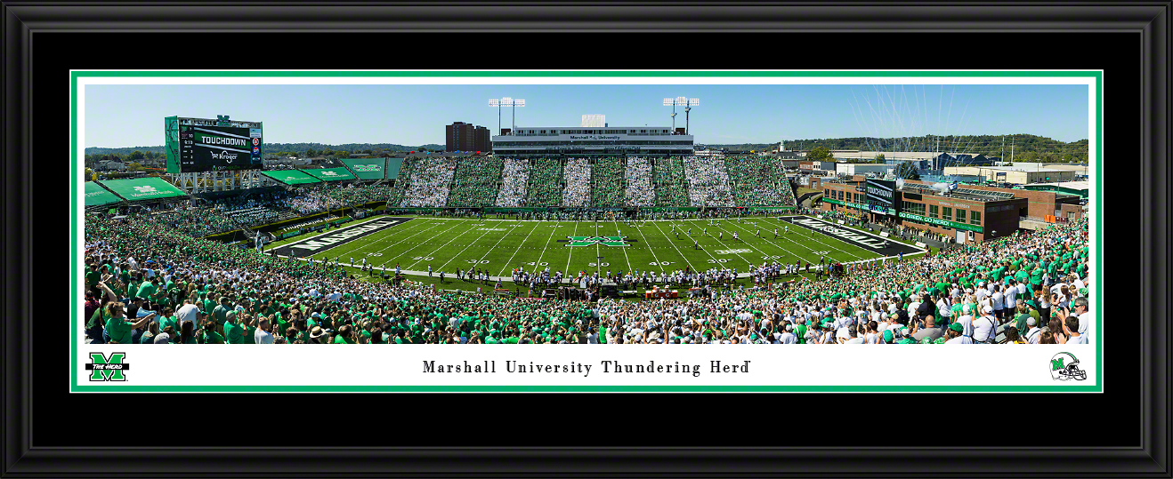 Marshall Thundering Herd - Joan C. Edwards Stadium Panoramic Fan Cave Wall Decor