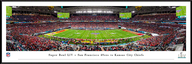 2020 Super Bowl LIV Panoramic Fan Cave Wall Decor - 49ers vs. Chiefs