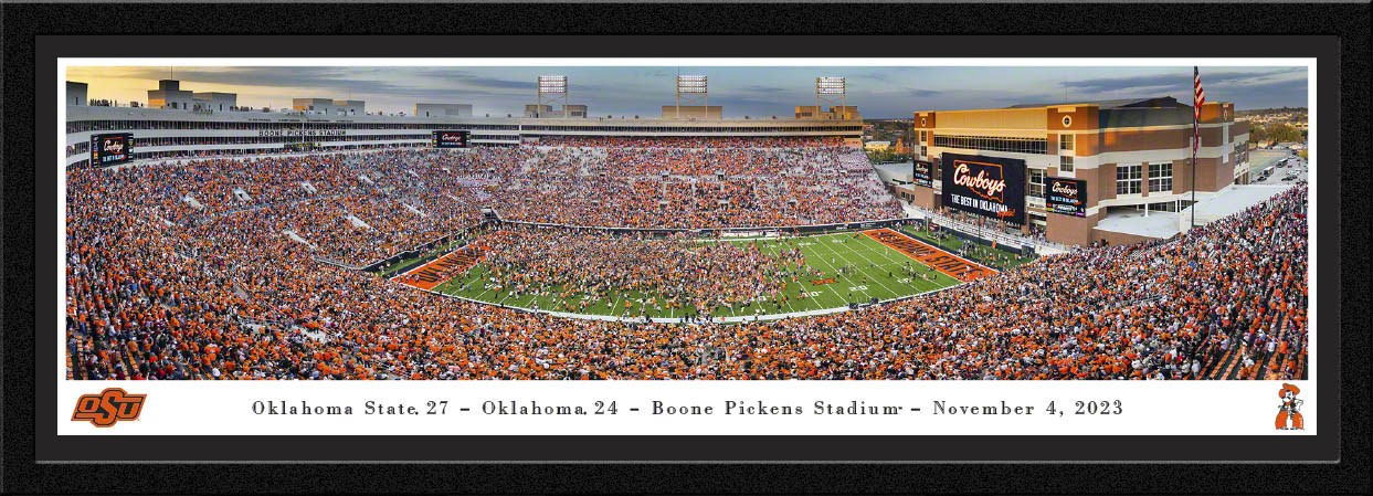 Oklahoma State Cowboys - Boone Pickens Stadium Football Panoramic Fan Cave Wall Decor