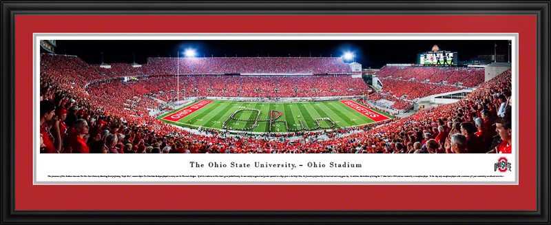 Ohio State Buckeyes Football Panoramic Fan Cave Wall Decor