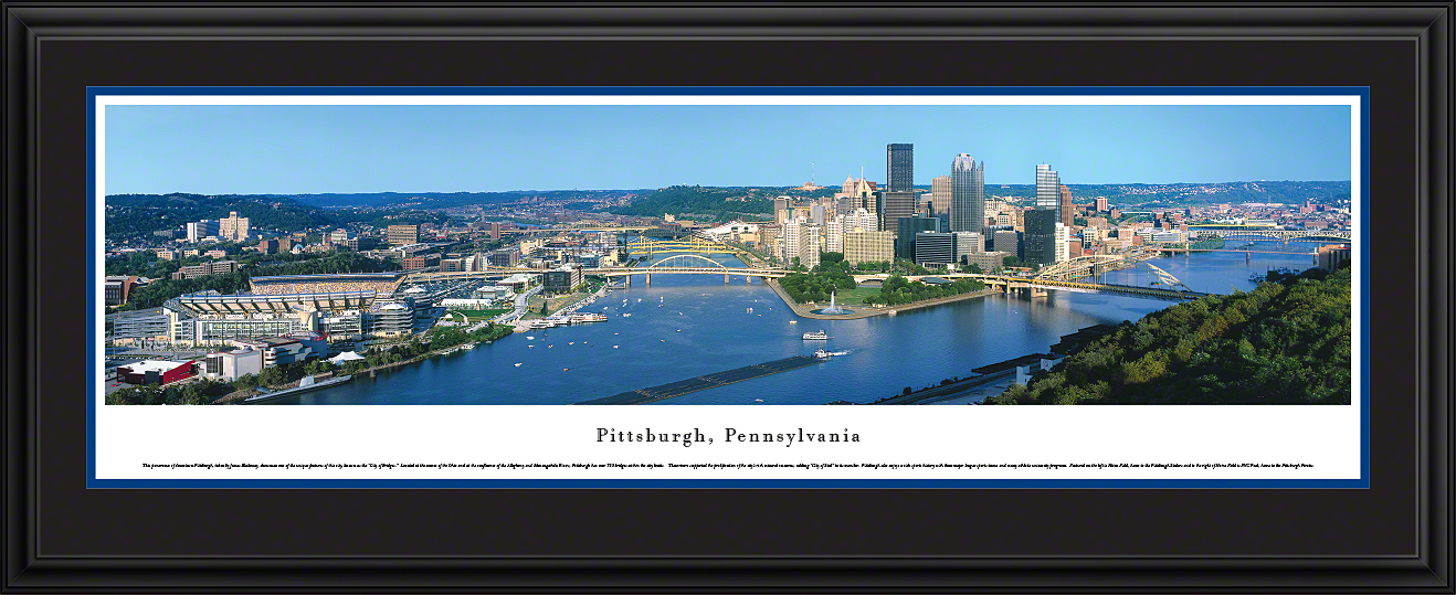 Pittsburgh, Pennsylvania - City Skyline Panoramic Wall Decor