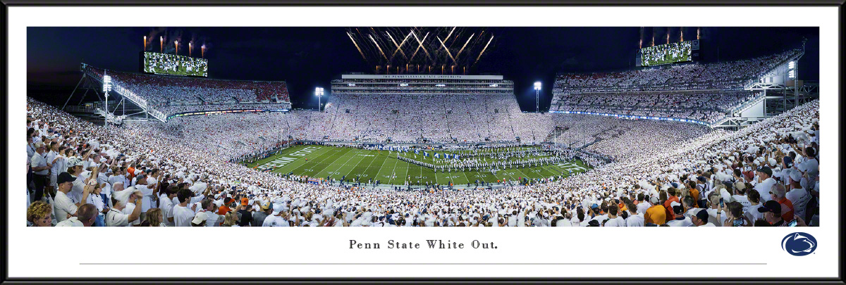 Penn State Nittany Lions - 2021 White Out Game Panoramic Fan Cave Wall Decor