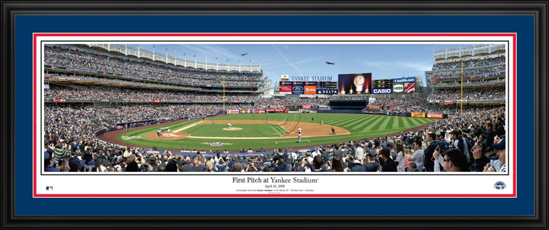 New York Yankees Panoramic Picture - First Pitch at Yankee Stadium