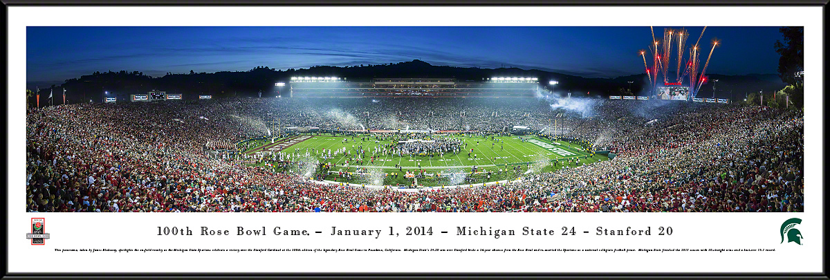 2014 Rose Bowl Game - Michigan State Spartans Panoramic Fan Cave Wall Decor