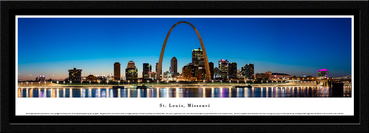 St. Louis, Missouri - City Skyline Panoramic Wall Decor