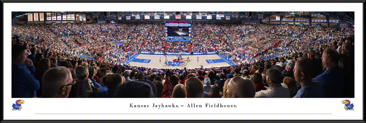 Kansas Jayhawks Basketball - Allen Fieldhouse Panoramic Fan Cave Wall Decor